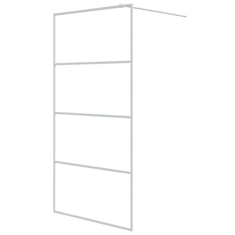 Vidaxl inloopdouchewand 100x195 cm transparant esg-glas wit