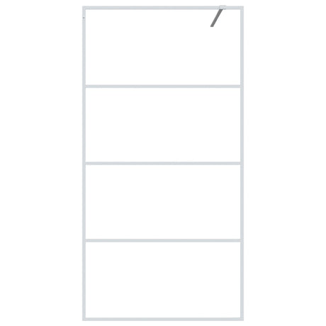 Vidaxl inloopdouchewand 100x195 cm transparant esg-glas wit