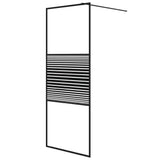 Vidaxl inloopdouchewand 80x195 cm transparant esg-glas zwart