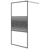 Vidaxl Walk-In Shower Mall 100x195 cm de vidrio ESG transparente negro