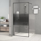 Vidaxl Walk-In Shower Mall 100x195 cm de vidrio ESG transparente negro