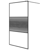 Vidaxl Walk-In Shower Mall 115x195 cm de vidrio ESG transparente negro