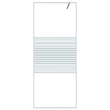 Vidaxl inloopdouchewand 80x195 cm transparant esg-glas wit