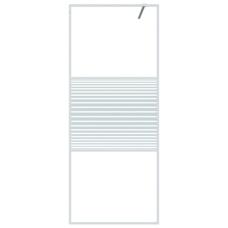 Vidaxl inloopdouchewand 80x195 cm transparant esg-glas wit