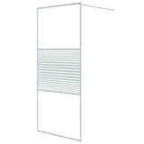 Vidaxl inloopdouchewand 90x195 cm transparant esg-glas wit