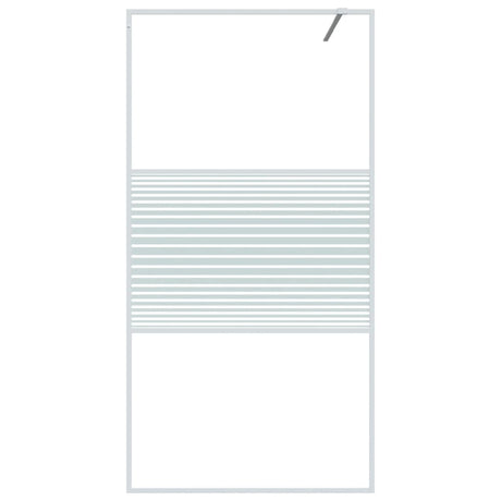 Vidaxl inloopdouchewand 100x195 cm transparant esg-glas wit