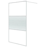 Vidaxl Walk-in shower wall 115x195 cm Transparent ESG glass white