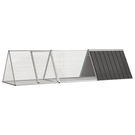 Vidaxl konijnenkooi antraciet 302,5x80,5x71 cm gegalvaniseerd staal