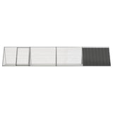 Vidaxl konijnenhok 403,5x80,5x71 cm gegalvaniseerd staal antraciet