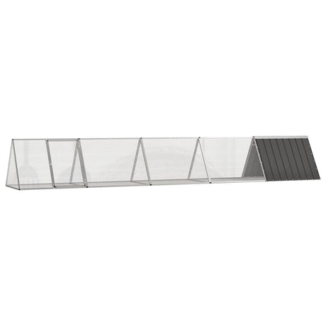 Vidaxl konijnenhok 504,5x80,5x71 cm gegalvaniseerd staal antraciet