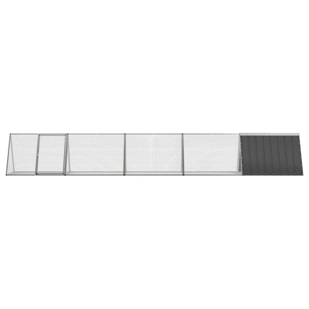 Vidaxl konijnenhok 504,5x80,5x71 cm gegalvaniseerd staal antraciet