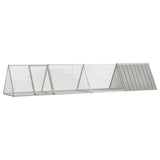 Vidaxl konijnenhok 403,5x80,5x71 cm gegalvaniseerd staal grijs