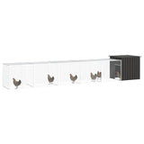 VidaXL Kippenhok 600x91x100 cm gegalvaniseerd staal antracietkleurig