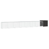 VidaXL Kippenhok 800x91x100 cm gegalvaniseerd staal antracietkleurig