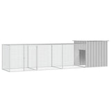 VidaXL Kippenhok 400x91x100 cm gegalvaniseerd staal grijs