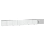 VidaXL Kippenhok 700x91x100 cm gegalvaniseerd staal grijs