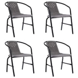 Vidaxl tuinstoelen 4 st 110 kg kunststof rattan en staal