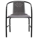 Vidaxl tuinstoelen 4 st 110 kg kunststof rattan en staal