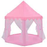 Vidaxl Princess Play Tent avec 250 balles 133x140 cm rose