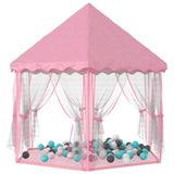 Vidaxl Princess Play Tent avec 250 balles 133x140 cm rose