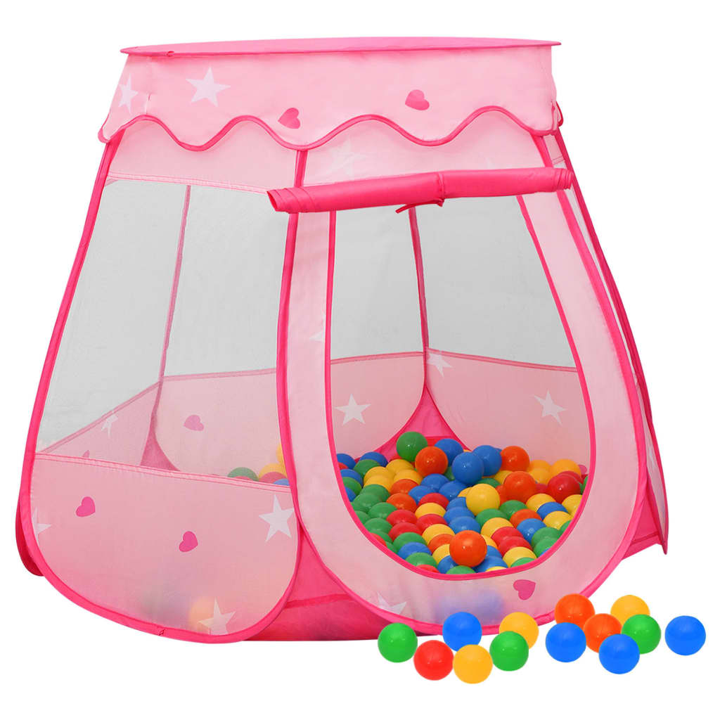 Vidaxl Kinderspielzelt mit 250 Bällen 102x102x82 cm Pink