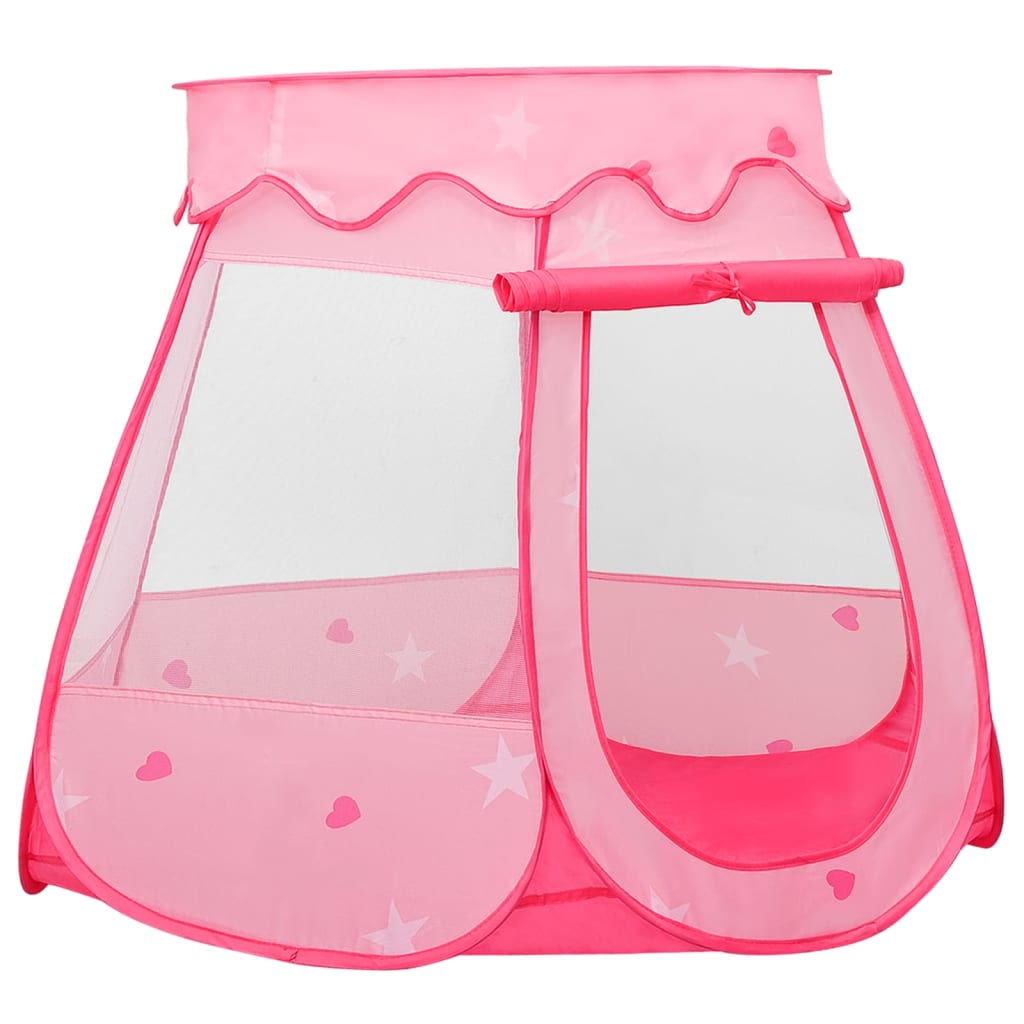 Vidaxl Children's Play Telt med 250 baller 102x102x82 cm rosa