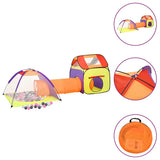 Tenda da gioco per bambini Vidaxl con 250 palline 338x123x111 cm multilorato