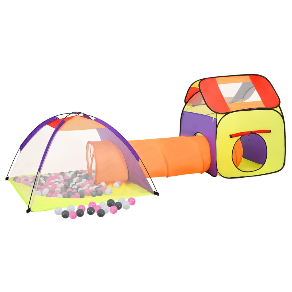 Tenda da gioco per bambini Vidaxl con 250 palline 338x123x111 cm multilorato