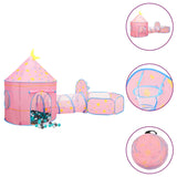 Vidaxl Children's Play Tent avec 250 balles 301x120x128 cm rose