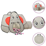 Tienda de juego para niños Vidaxl con 250 bolas Elefante 174x86x101 cm Gray