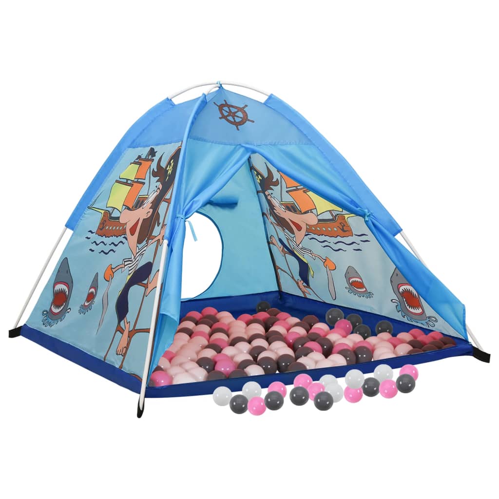 Vidaxl Children's Play Tent avec 250 balles 120x120x90 cm bleu