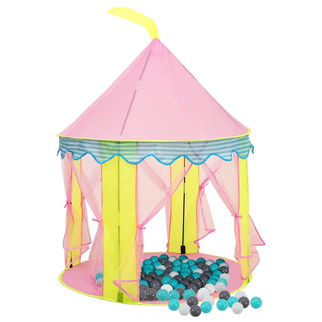 Vidaxl Children's Play Telt med 250 baller 100x100x127 cm rosa