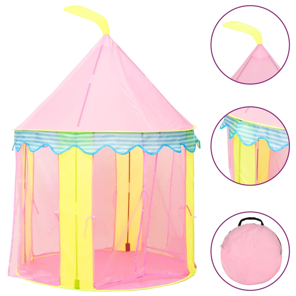 Vidaxl Children's Play Tent con 250 bolas 100x100x127 cm rosa