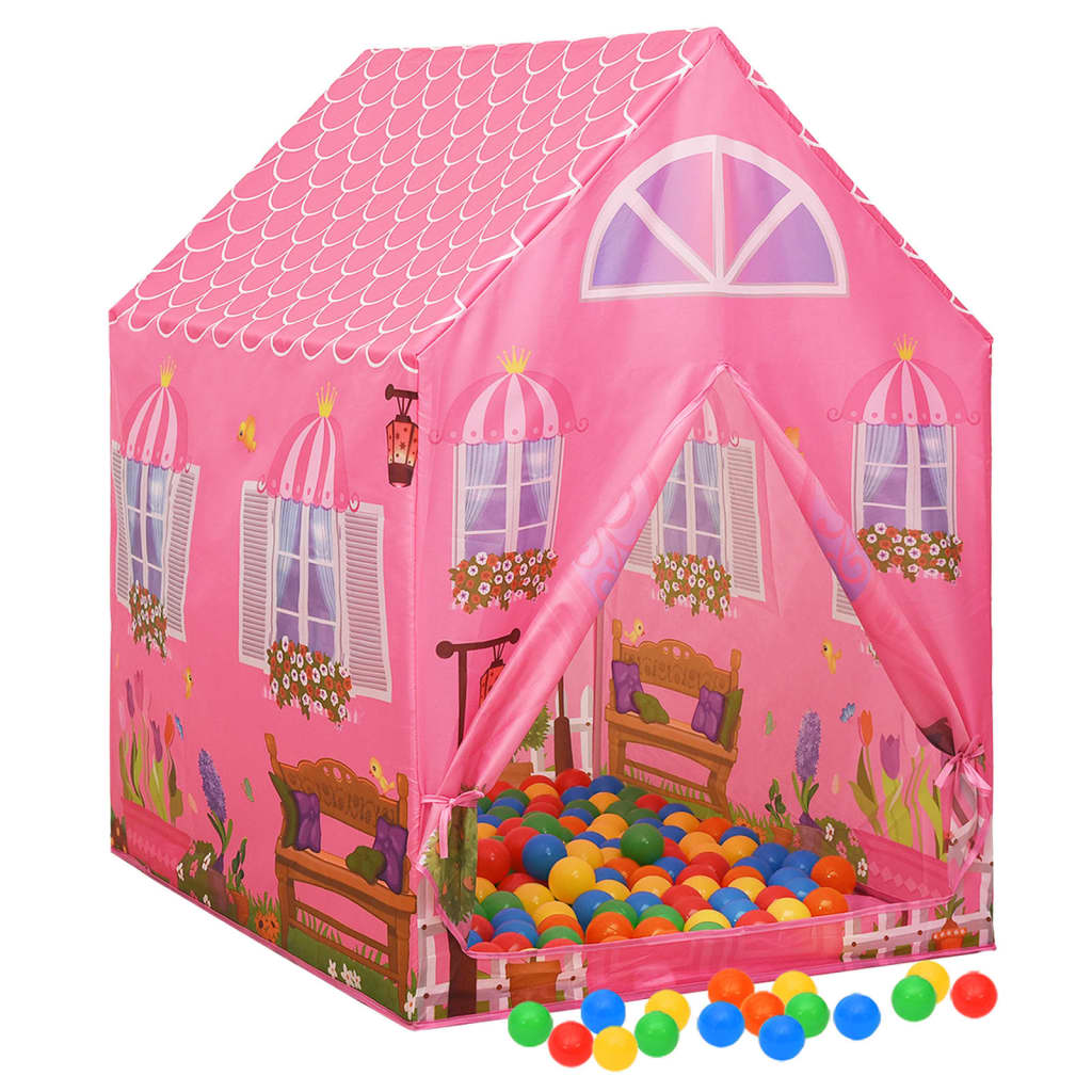 Vidaxl Kinderspielzelt mit 250 Bällen 69x94x104 cm Pink