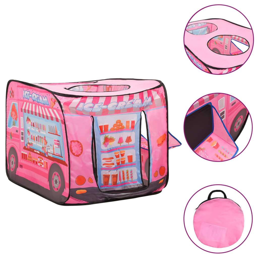 Tenda da gioco per bambini Vidaxl con 250 palline 70x112x70 cm rosa