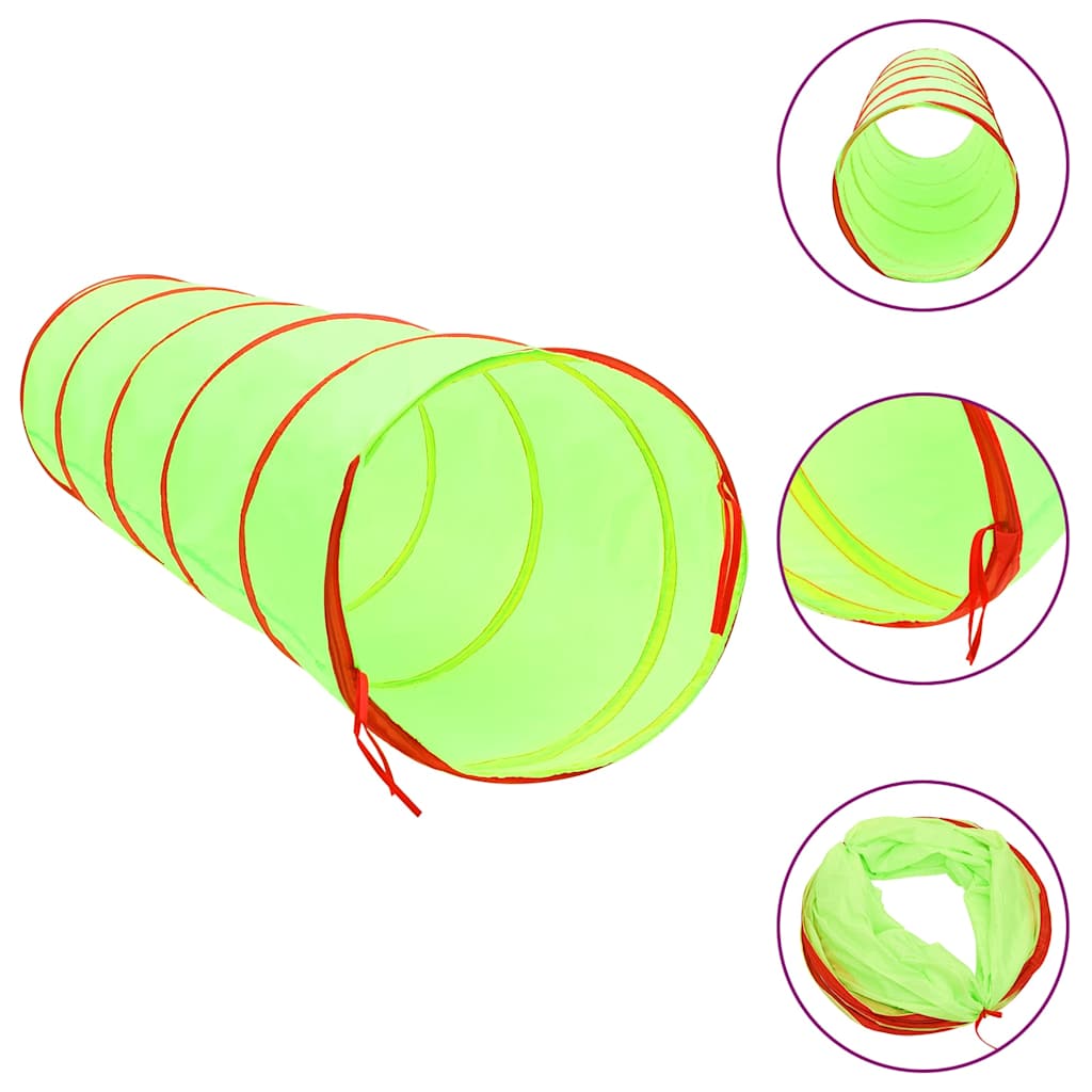 Vidaxl kinderspeeltunnel met 250 ballen 175 cm polyester groen