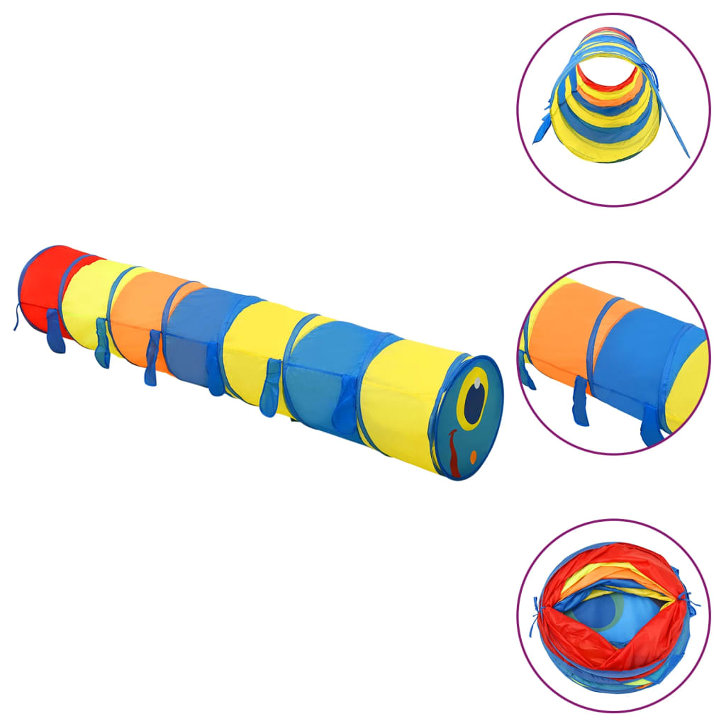 Vidaxl Tunnel di gioco per bambini con 250 palline da 245 cm poliestere multilorato