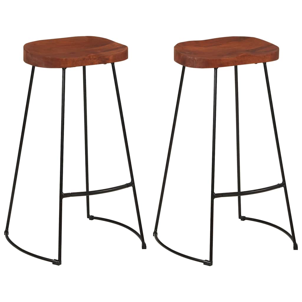 Vidaxl barkrukken 2 st gavin 50x40x78 cm massief mangohout