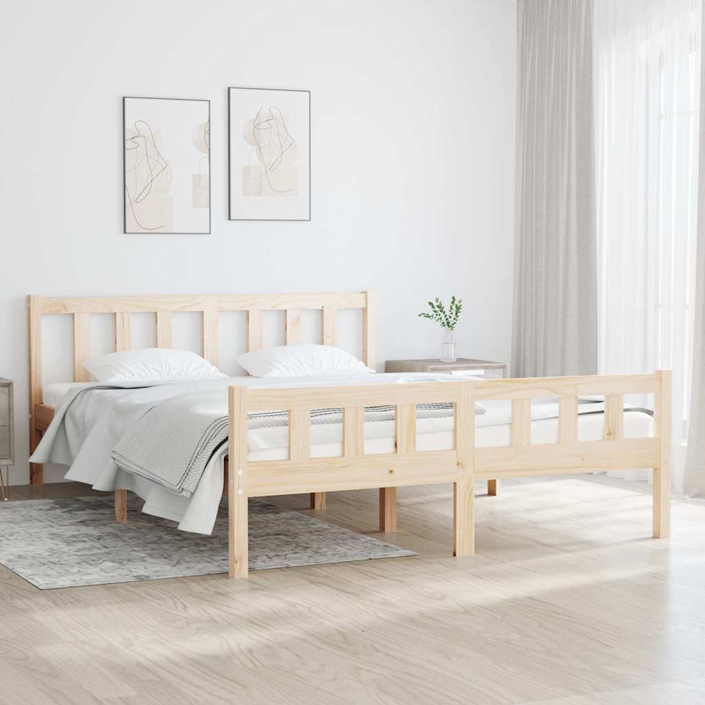 Vidaxl bedframe massief hout 120x190 cm