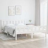 Vidaxl bedframe massief hout wit 150x200 cm