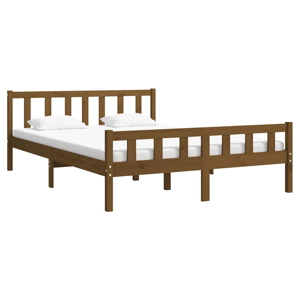 Vidaxl bedframe massief hout honingbruin 150x200 cm