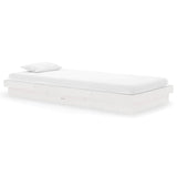 Vidaxl bedframe massief hout wit 90x200 cm