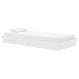 Vidaxl bedframe massief hout wit 90x200 cm
