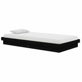 Vidaxl bedframe massief hout zwart 100x200 cm