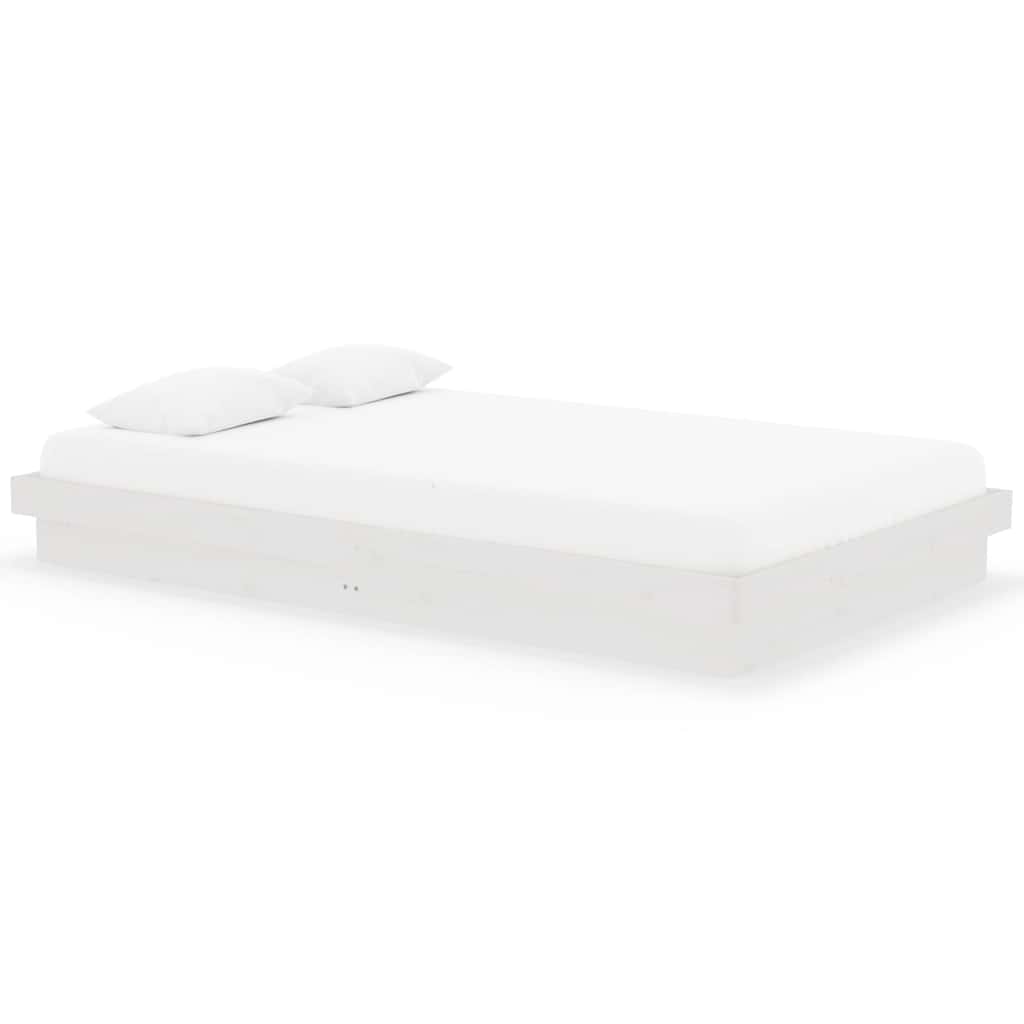 Vidaxl bedframe massief hout wit 120x200 cm