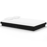 Vidaxl bedframe massief hout zwart 120x200 cm