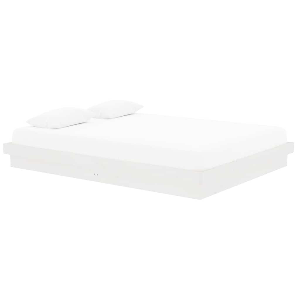 Vidaxl bedframe massief hout wit 150x200 cm