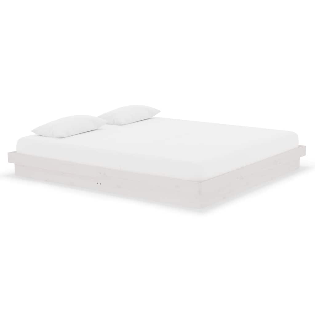 Vidaxl bedframe massief hout wit 180x200 cm