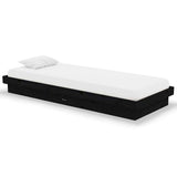 Vidaxl bedframe massief hout zwart 75x190 cm
