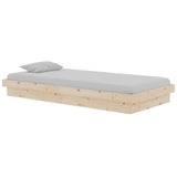 Vidaxl bedframe massief hout 90x190 cm